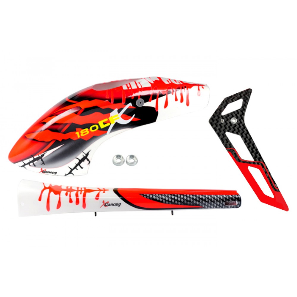 XCanopy Airbrush Fiberglass True Blood Fuselage set - BLADE 180 CFX