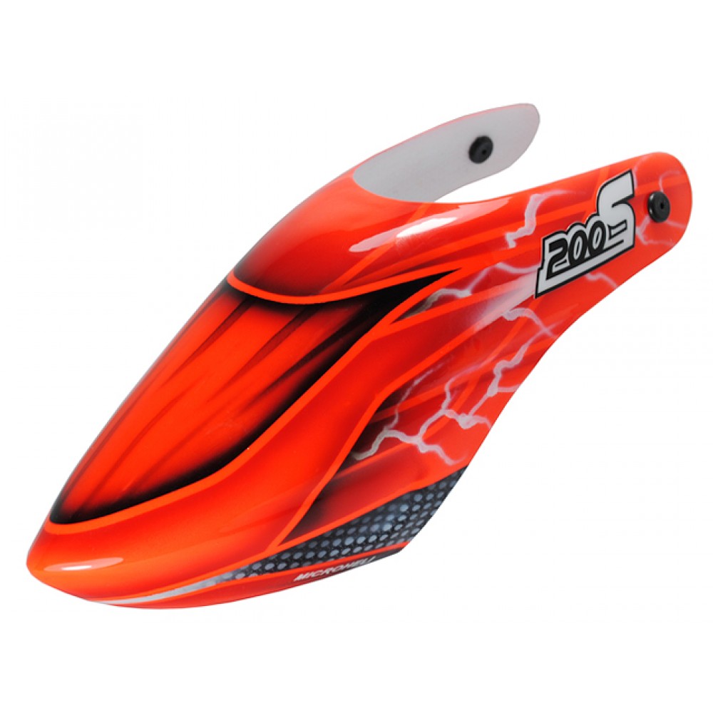 Airbrush Fiberglass Red Light Canopy - BLADE 200 S