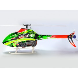 Airbrush Fiberglass Green Gears Fuselage set - BLADE 200 SRX