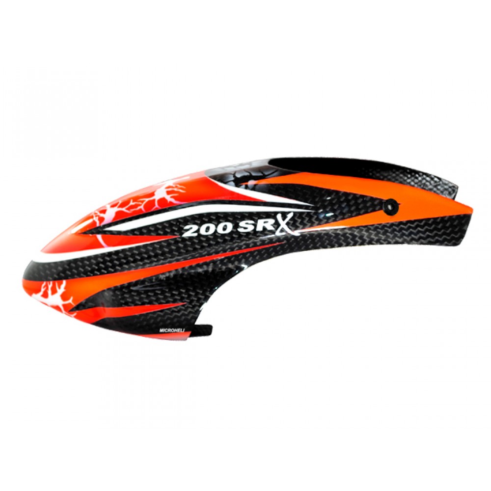 Airbrush Carbon Fiber White Lightning Canopy - BLADE 200 SRX