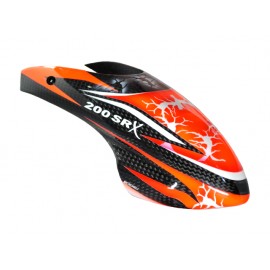 Airbrush Carbon Fiber White Lightning Canopy - BLADE 200 SRX