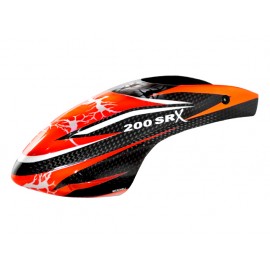 Airbrush Carbon Fiber White Lightning Canopy - BLADE 200 SRX