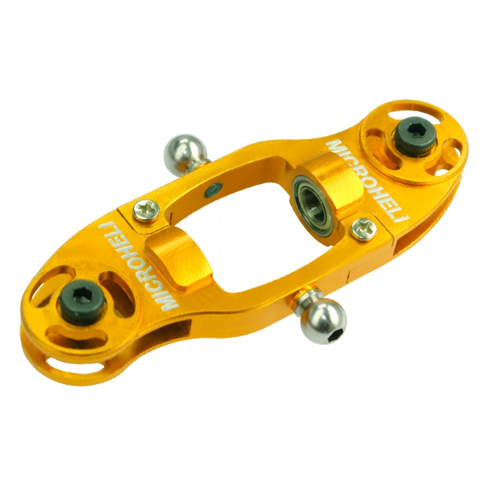 Precision CNC Aluminum Main Blade Grip set (GOLD) - BLADE 200 SRX/ 200 S