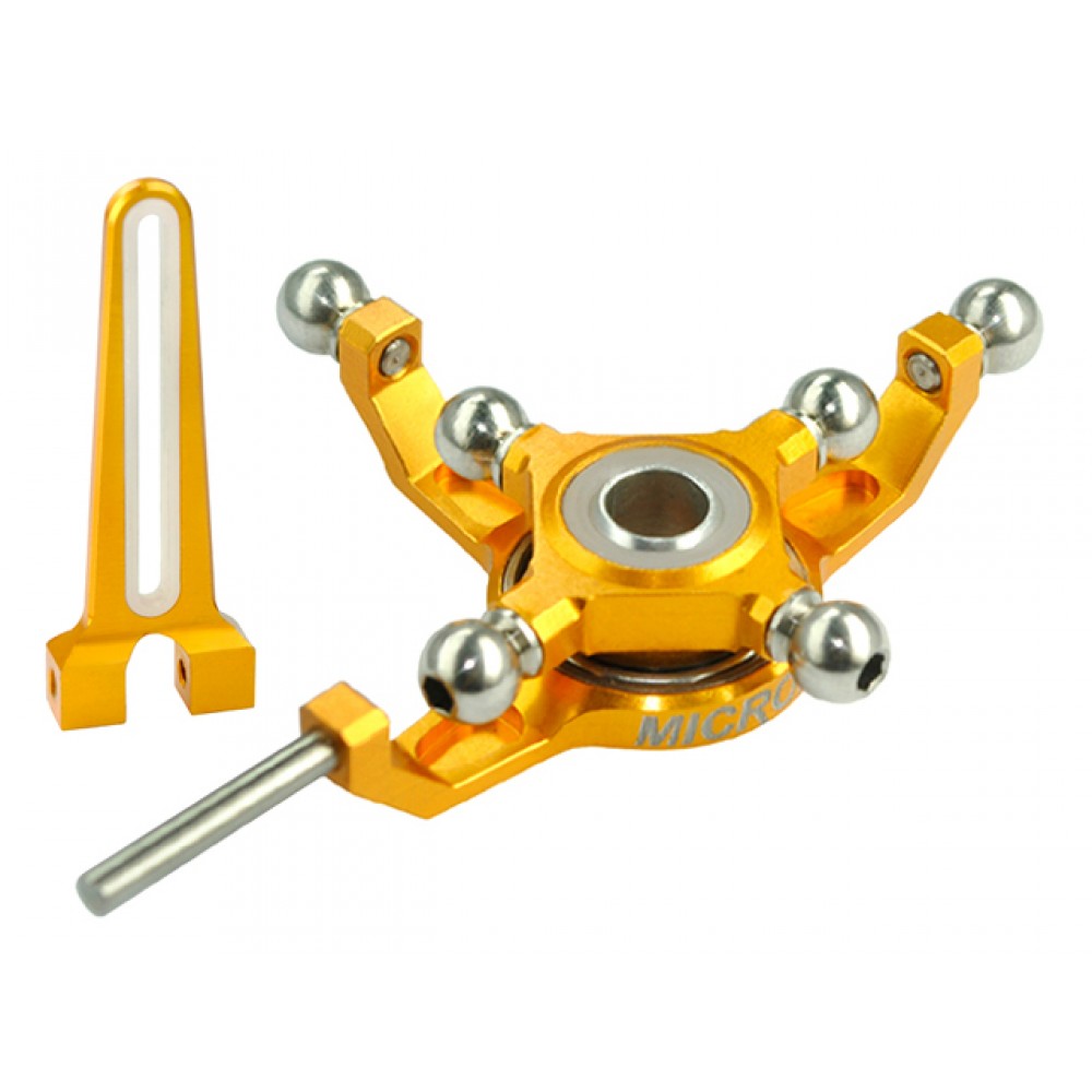 Aluminum Swashplate w/ Anti-Rotation Guide (GOLD) - BLADE 200 SRX
