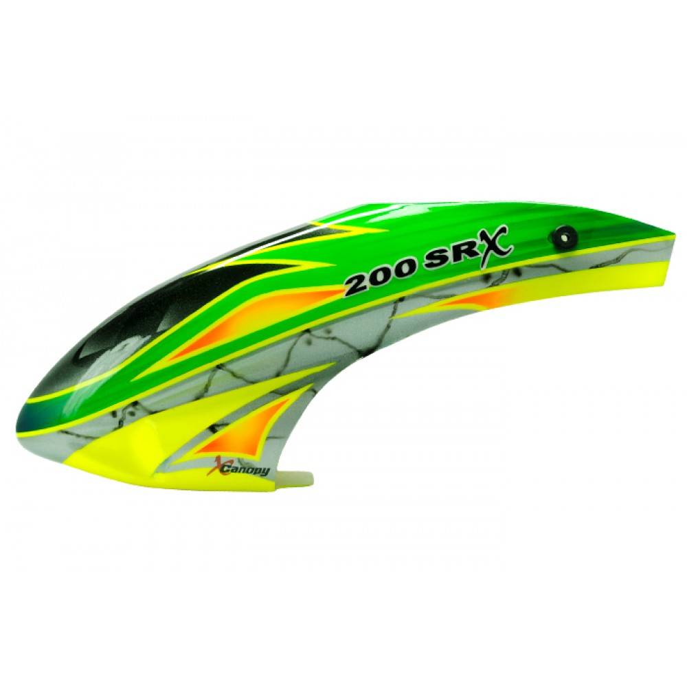 XCanopy Airbrush Fiberglass Green Arrow Canopy - BLADE 200 SRX