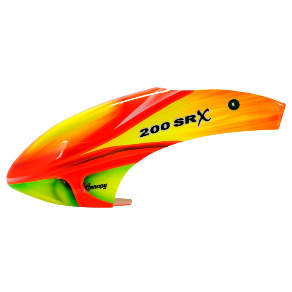 XCanopy Airbrush Fiberglass Orange Caramel Canopy - BLADE 200 SRX