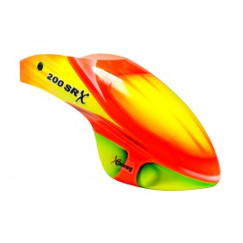 XCanopy Airbrush Fiberglass Orange Caramel Canopy - BLADE 200 SRX