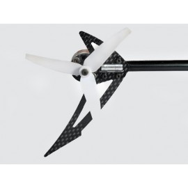 AL/Carbon Fiber Light Weight Tail Motor Mount w/ Fin "F" set - BLADE 200S / 250 CFX / 230S / V2 / Smart