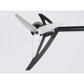 AL/Carbon Fiber Light Weight Tail Motor Mount w/ Fin "G" set - BLADE 200S / 250 CFX / 230S / V2 / Smart