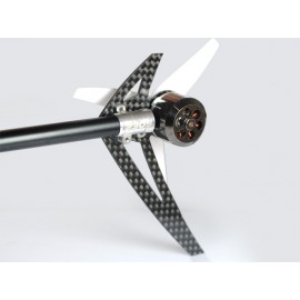 AL/Carbon Fiber Light Weight Tail Motor Mount w/ Fin "G" set - BLADE 200S / 250 CFX / 230S / V2 / Smart