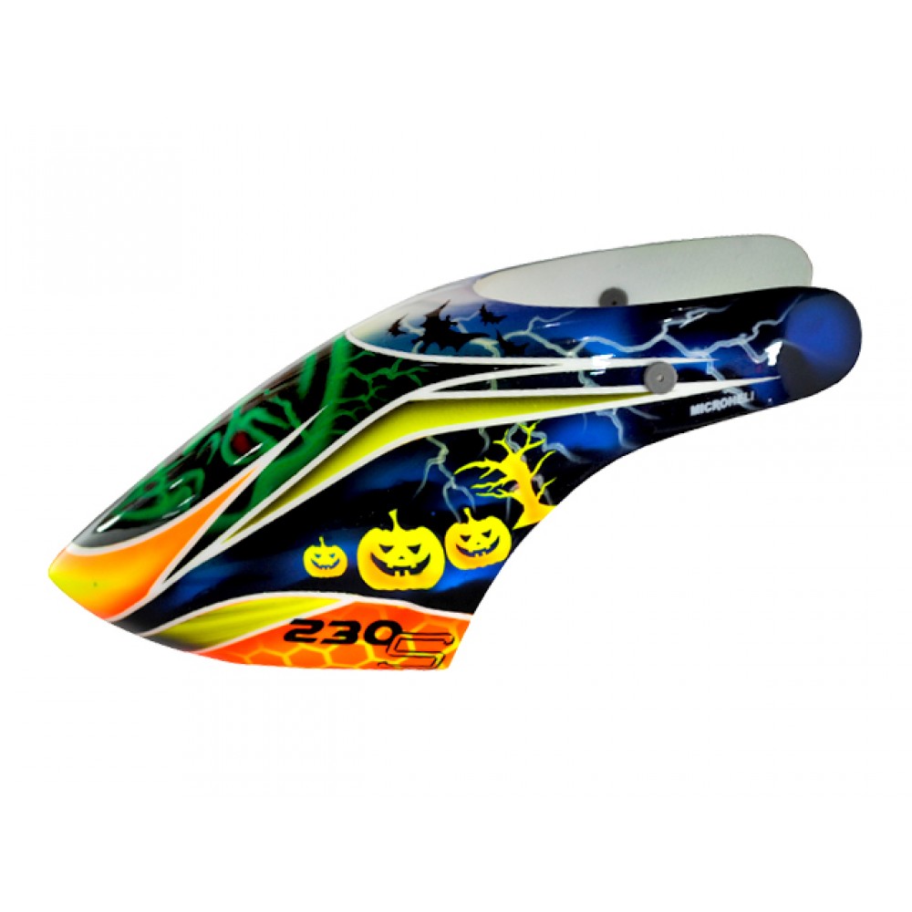 Airbrush Fiberglass Green Skull Canopy - BLADE 230S / V2 / Smart