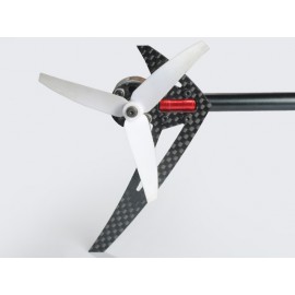 AL/Carbon Fiber Light Weight Tail Motor Mount w/ Fin "G" set (RED) - BLADE 200S / 250 CFX / 230S / V2 / Smart