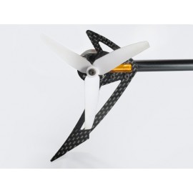 AL/Carbon Fiber Light Weight Tail Motor Mount w/ Fin "F" set (GOLD) - BLADE 200S / 250 CFX / 230S / V2 / Smart