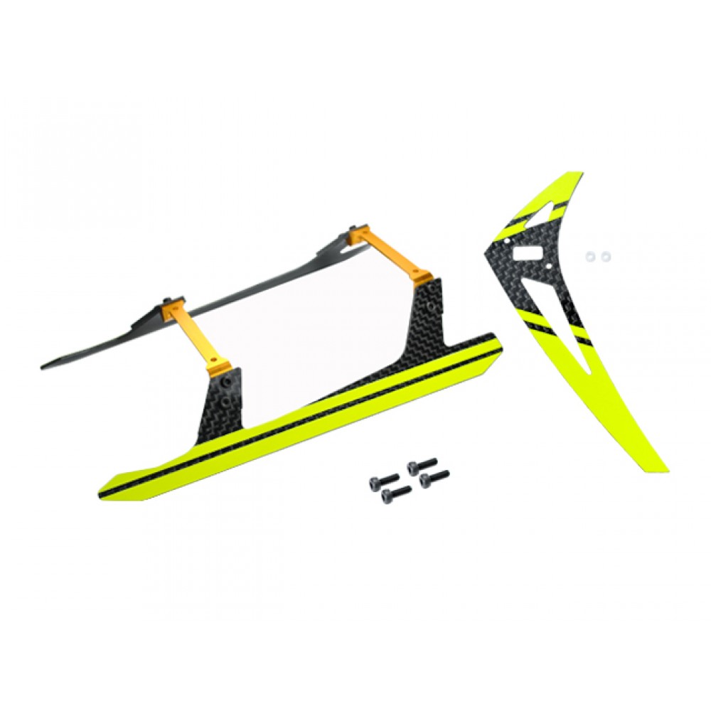 Aluminum/Carbon Fiber Landing Gear w/ Fin (YELLOW) - BLADE 250 CFX