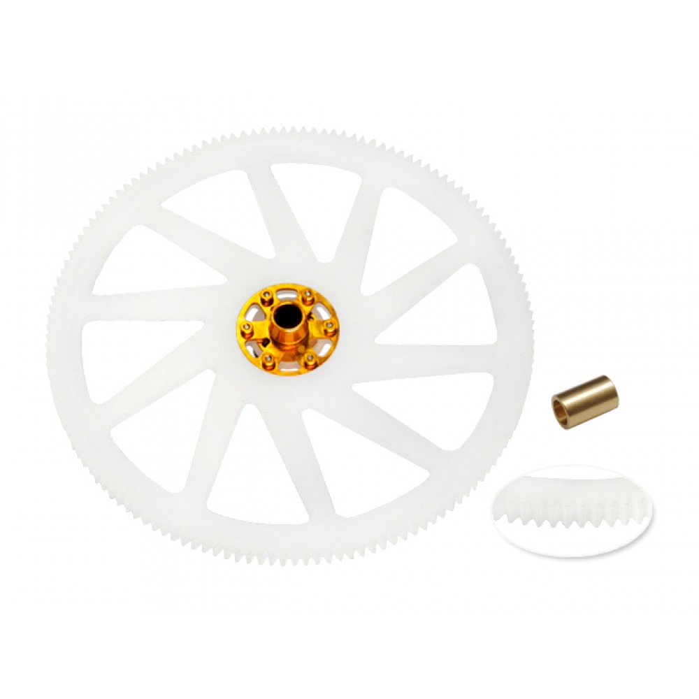 CNC Delrin Main Gear w/ Aluminum Hub set (GOLD) - BLADE 250 CFX