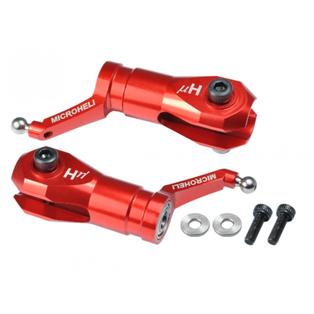 Aluminum Main Blade Grip w/ Thrust Bearing (RED) - BLADE 270 CFX