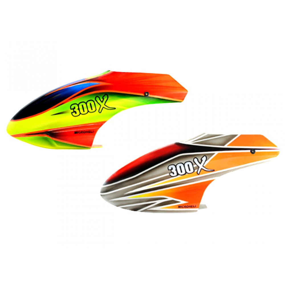 Airbrush Fiberglass Exocomet-Evil Eyes Canopy - BLADE 300X