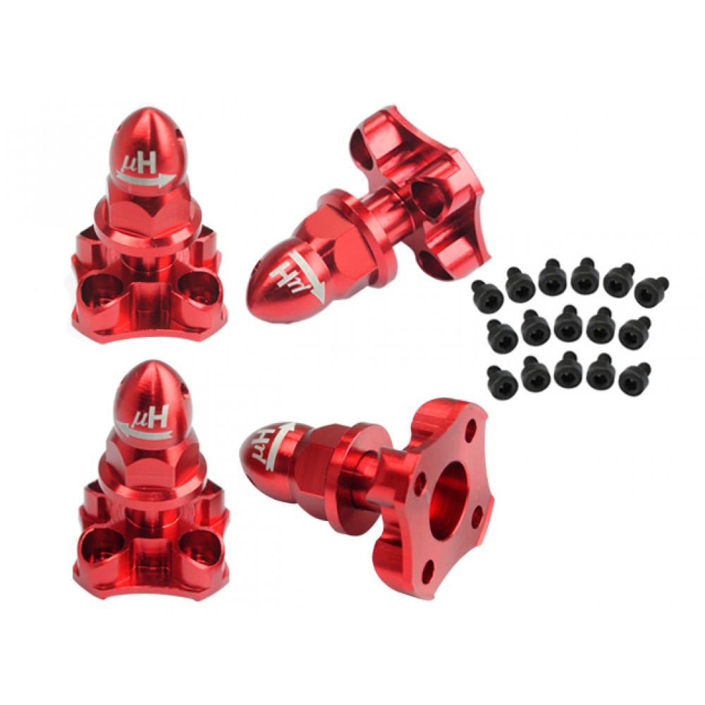 Precision CNC AL Prop Adapter w/ Nut Cap set (R) - BLADE 350 QX