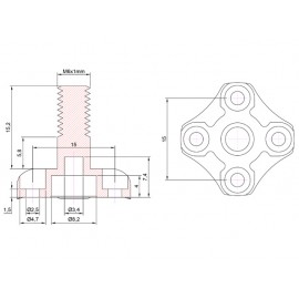 Precision CNC AL Prop Adapter w/ Nut Cap set (BLUE/PURPLE) - BLADE 350 QX