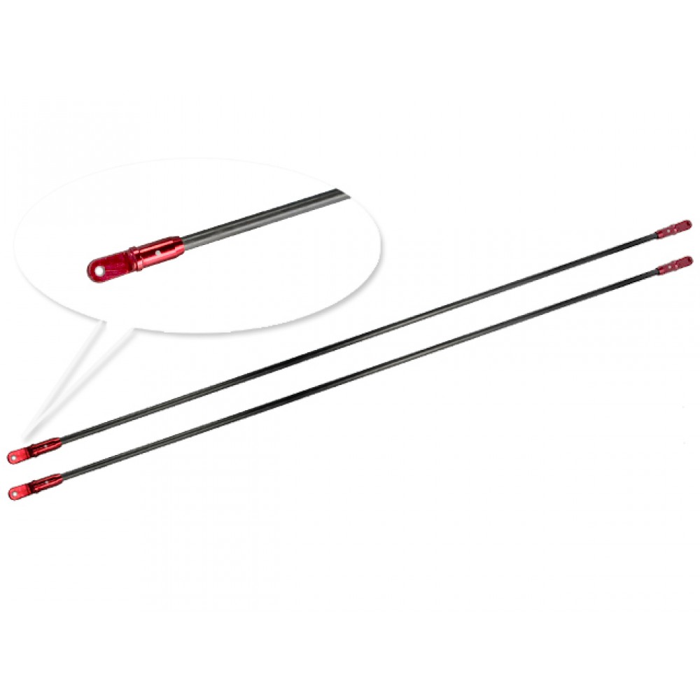 Aluminum/Carbon Tail Boom Support set (RED) - BLADE 360 CFX