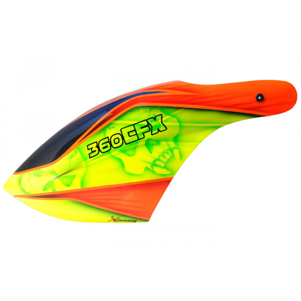 XCanopy Airbrush Fiberglass Kollor Skull Canopy - BLADE 360 CFX