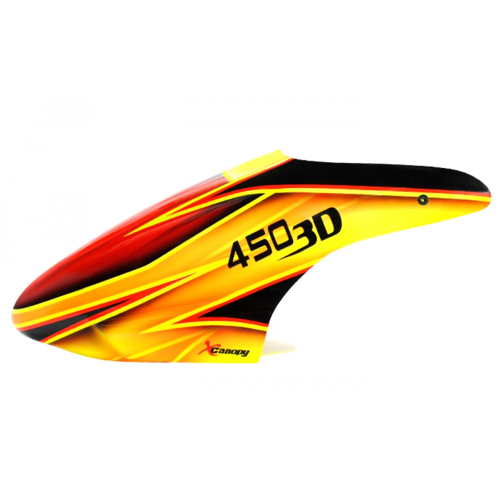 XCanopy Airbrush Fiberglass Lava River Canopy - BLADE 450X/3D