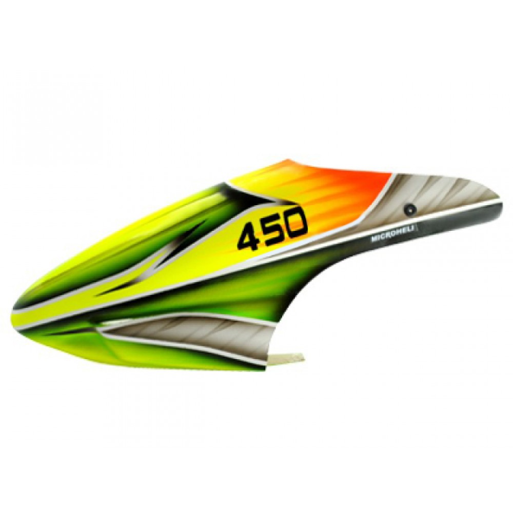 Airbrush Fiberglass Green Poison Canopy - BLADE 450X/3D
