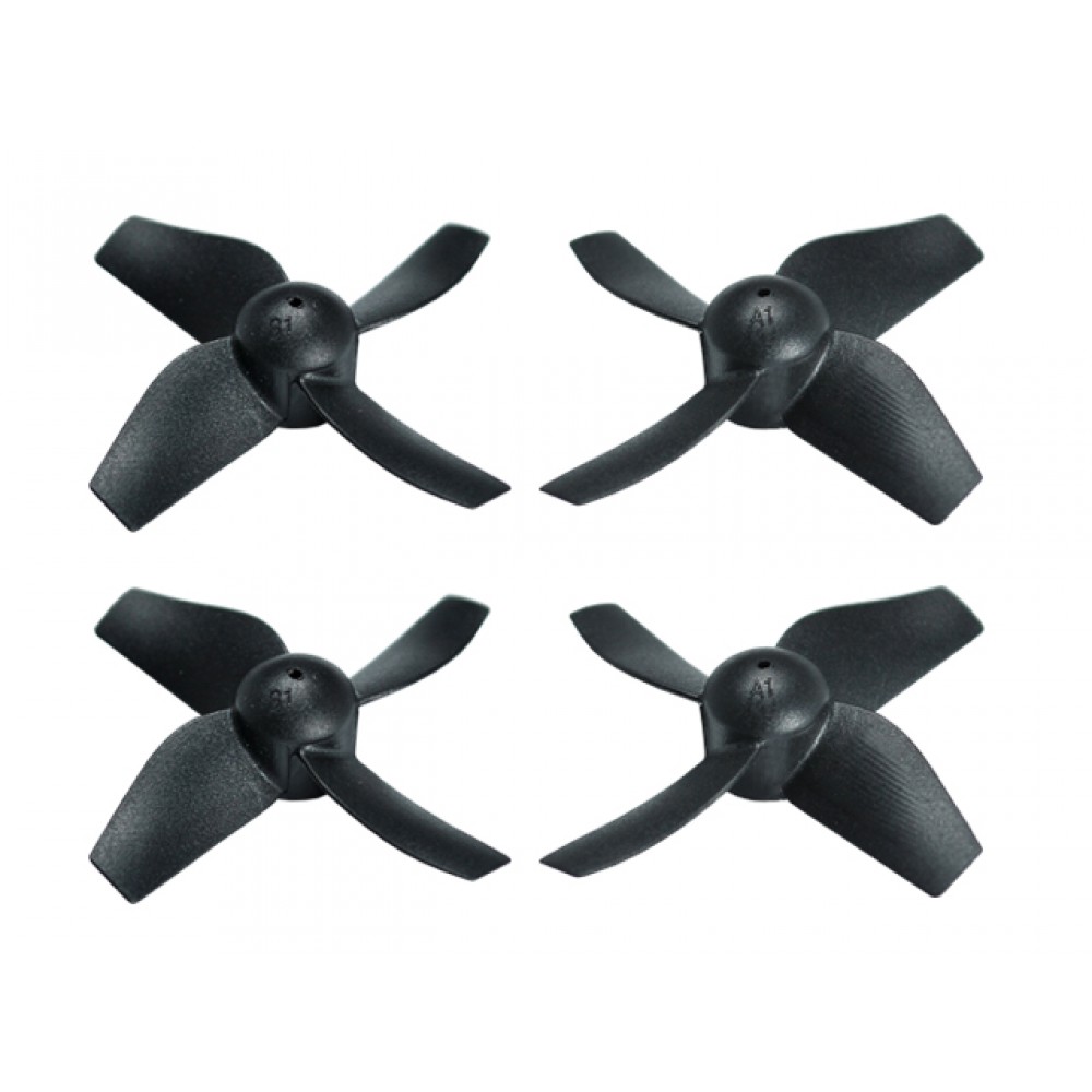 Plastic 4-Blade Propeller 31mm/0.8mm Shaft CW/CCW Set (BLACK)
