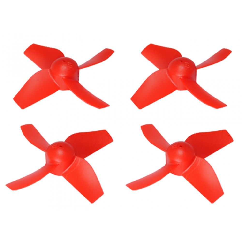 Plastic 4-Blade Propeller 31mm/0.8mm Shaft CW/CCW Set (RED)