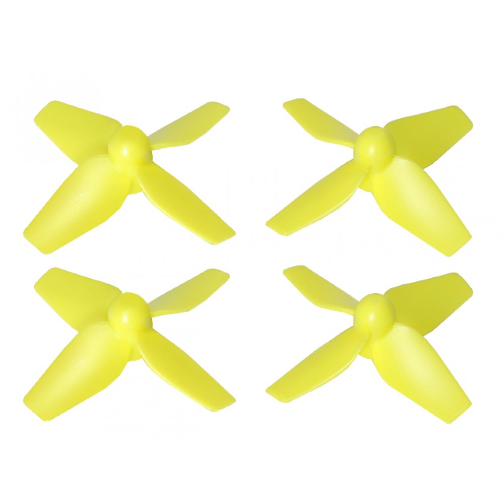 Plastic 4-Blade Propeller 38.5mm/1.0mm Shaft CW/CCW Set (YELLOW)