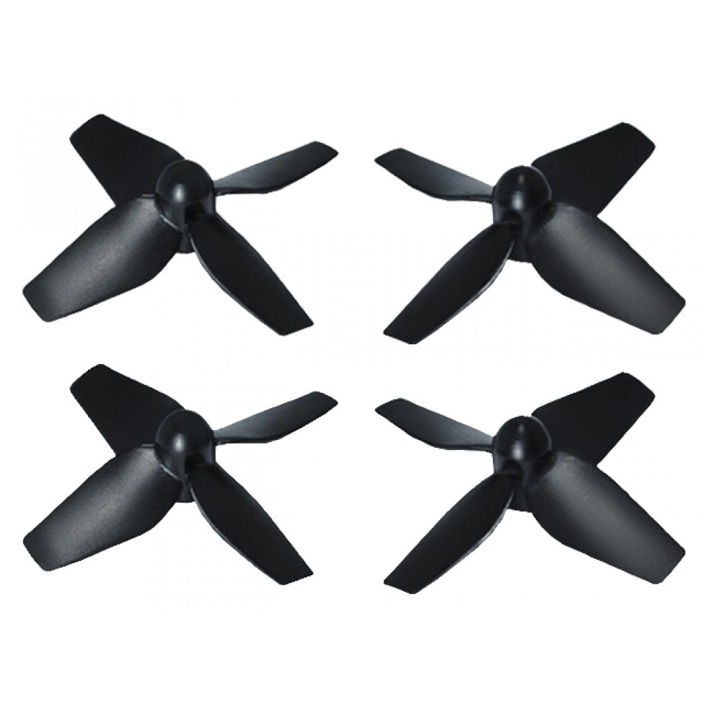 Plastic 4-Blade Propeller 38.5mm/1.5mm Shaft CW/CCW Set (BLACK)