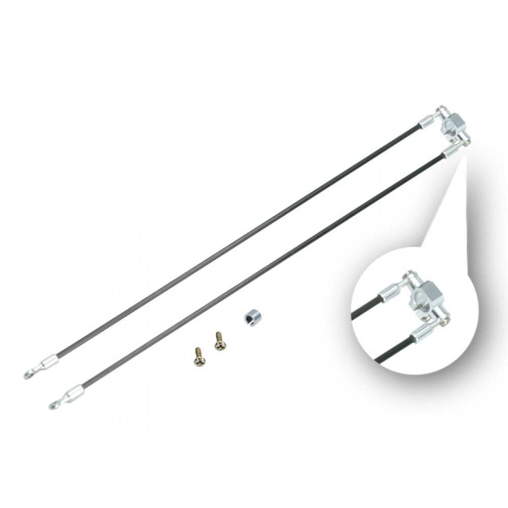 Carbon Tail Support w/ Aluminum 2mm/3mm Boom Mount (For MH Landing Gear series)