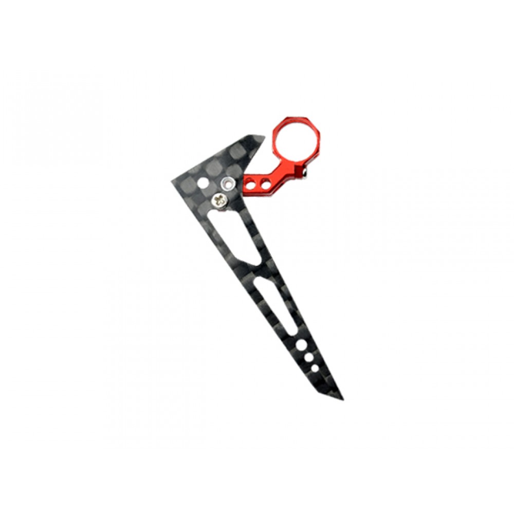 Tail Motor Mount w/ Vertical Fin set (RED) - BLADE MCPS