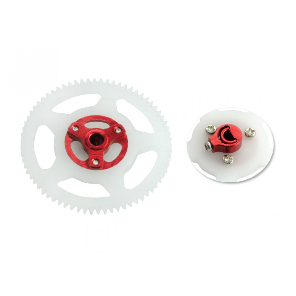 CNC Delrin Main Gear w/ Hub set (RED) - BLADE NANO CPX / CPS / S2 / S3