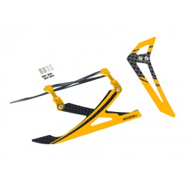 Aluminum/Carbon Fiber Landing Gear w/ Fin (GD) - BLADE 120 S / S2