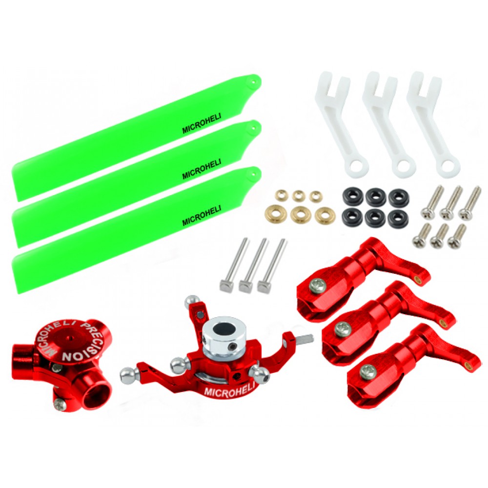 CNC AL/Plastic Triple Green Blade Conversion set (RED) - BLADE 120S/ S2