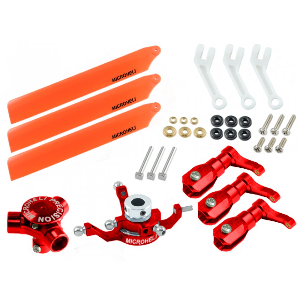 CNC AL/Plastic Triple Orange Blade Conversion set (RED) - BLADE 120S/ S2