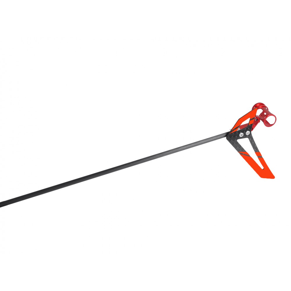 Tail Motor Mount w/ Solid Carbon Boom Vertical Fin set (RED) - BLADE 120 S / S2