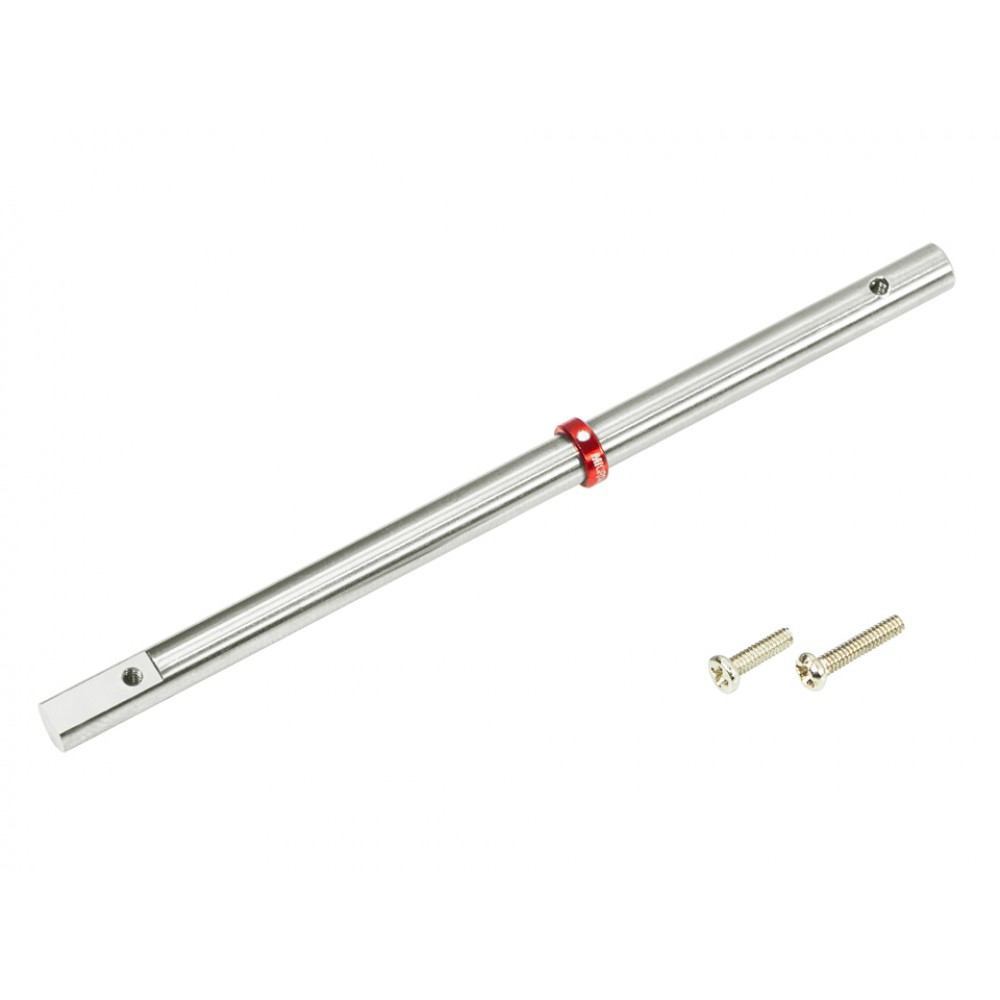 Precision CNC Hardened Steel Main Shaft w/ Collar (RED) - BLADE 120 S / S2