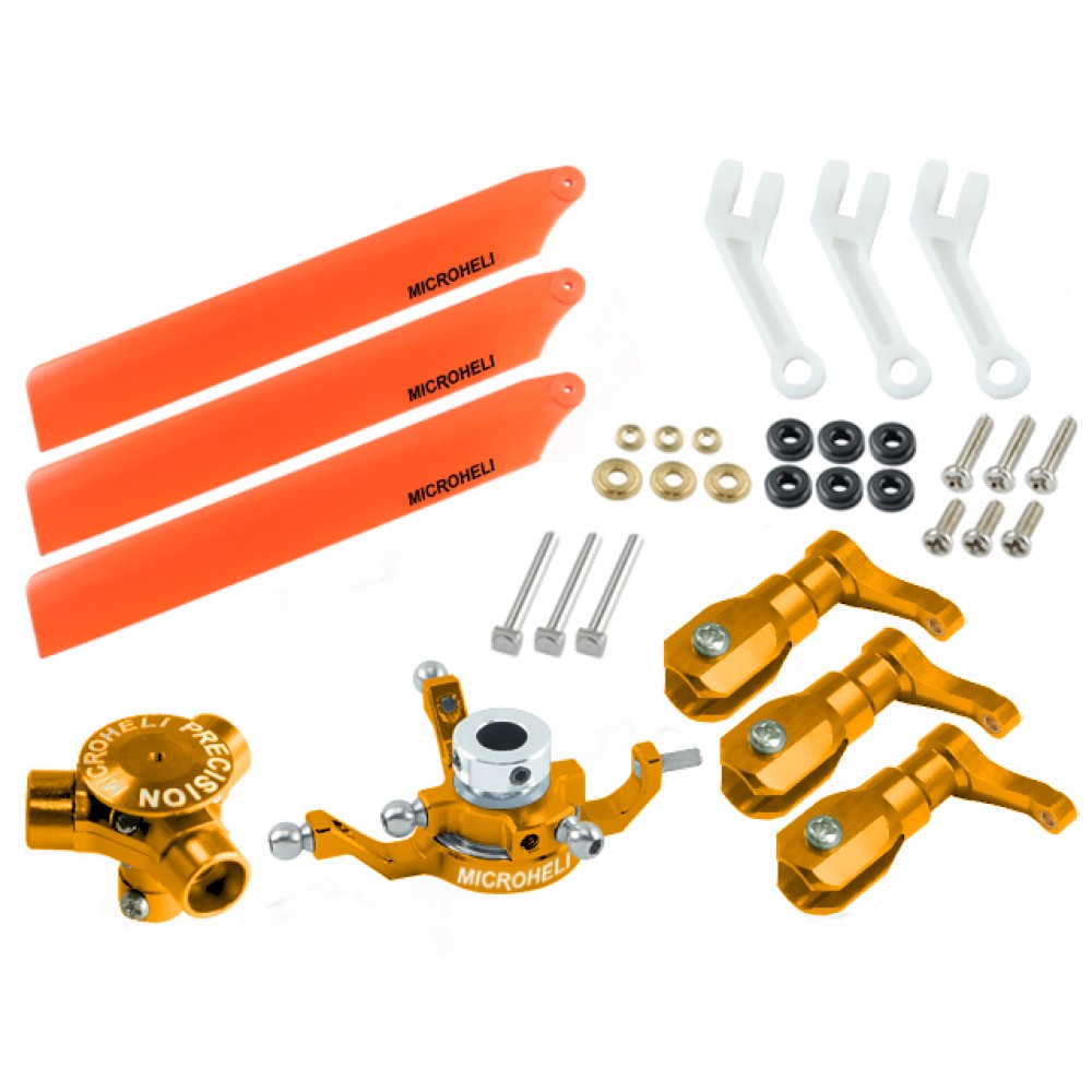 CNC AL/Plastic Triple Orange Blade Conversion set (GOLD) - BLADE 120S/ S2