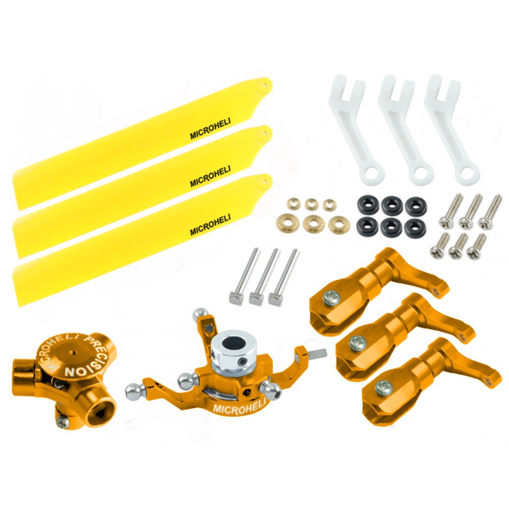 CNC AL/Plastic Triple Yellow Blade Conversion set (GOLD) - BLADE 120S/ S2