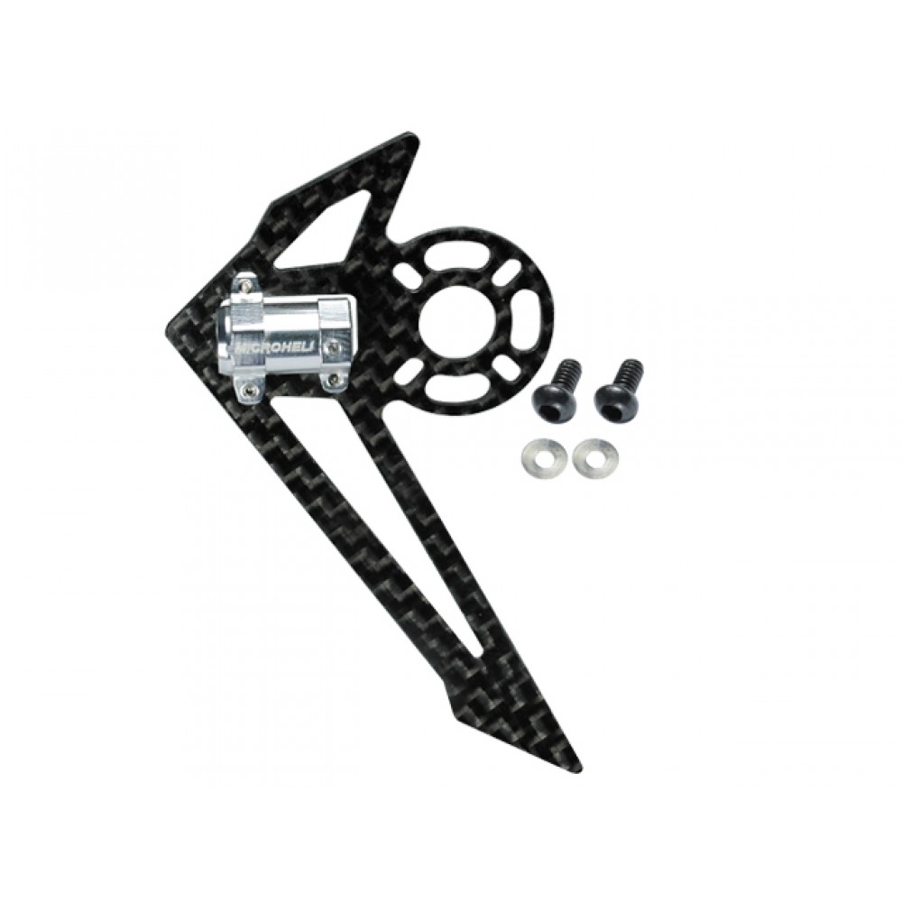 AL/Carbon Fiber Light Weight Tail Motor Mount w/ Fin set - BLADE 130 S