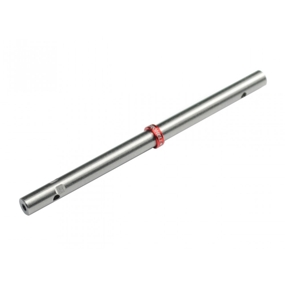 Precision CNC Solid Titanium Main Shaft w/ Collar set (RED) - BLADE 130 S
