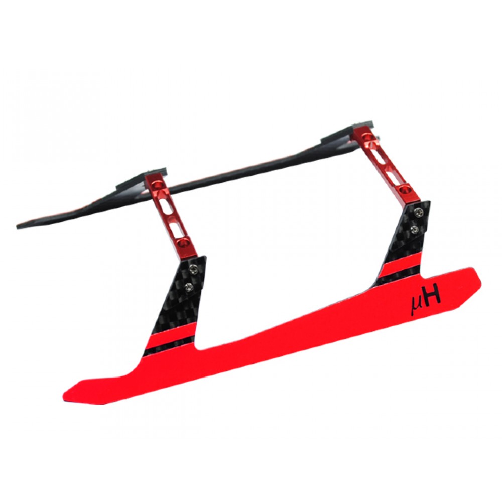Aluminum/Carbon Fiber Landing Gear "U" Style (RED) - BLADE 130 S