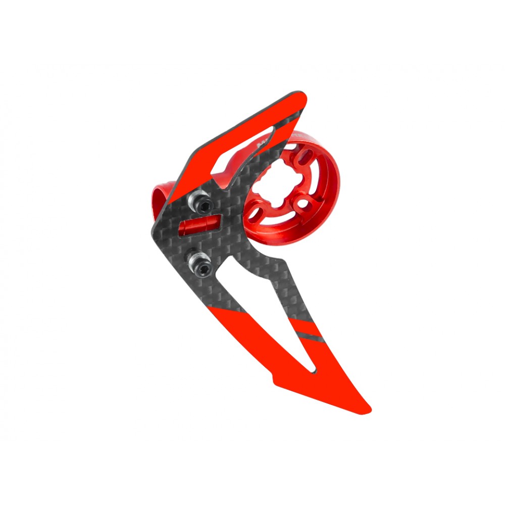 Aluminum Carbon Fiber Tail Motor Mount w/ Fin set (RED) - BLADE 150 S / Smart
