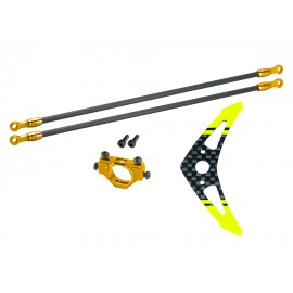 Aluminum/Carbon Fiber Tail Boom Support set (GOLD) - BLADE 150 S / Smart