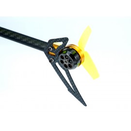 Aluminum Carbon Fiber Tail Motor Mount w/ Fin set (BLACK) - BLADE 150 S / Smart