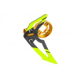 Aluminum Carbon Fiber Tail Motor Mount w/ Fin set (GOLD) - BLADE 150 S / Smart