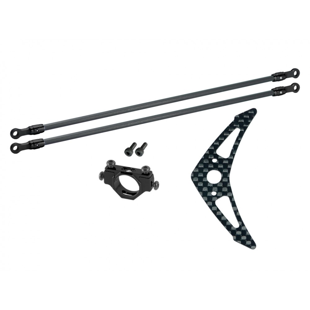 Aluminum/Carbon Fiber Tail Boom Support set (BLACK) - BLADE 150 S / Smart