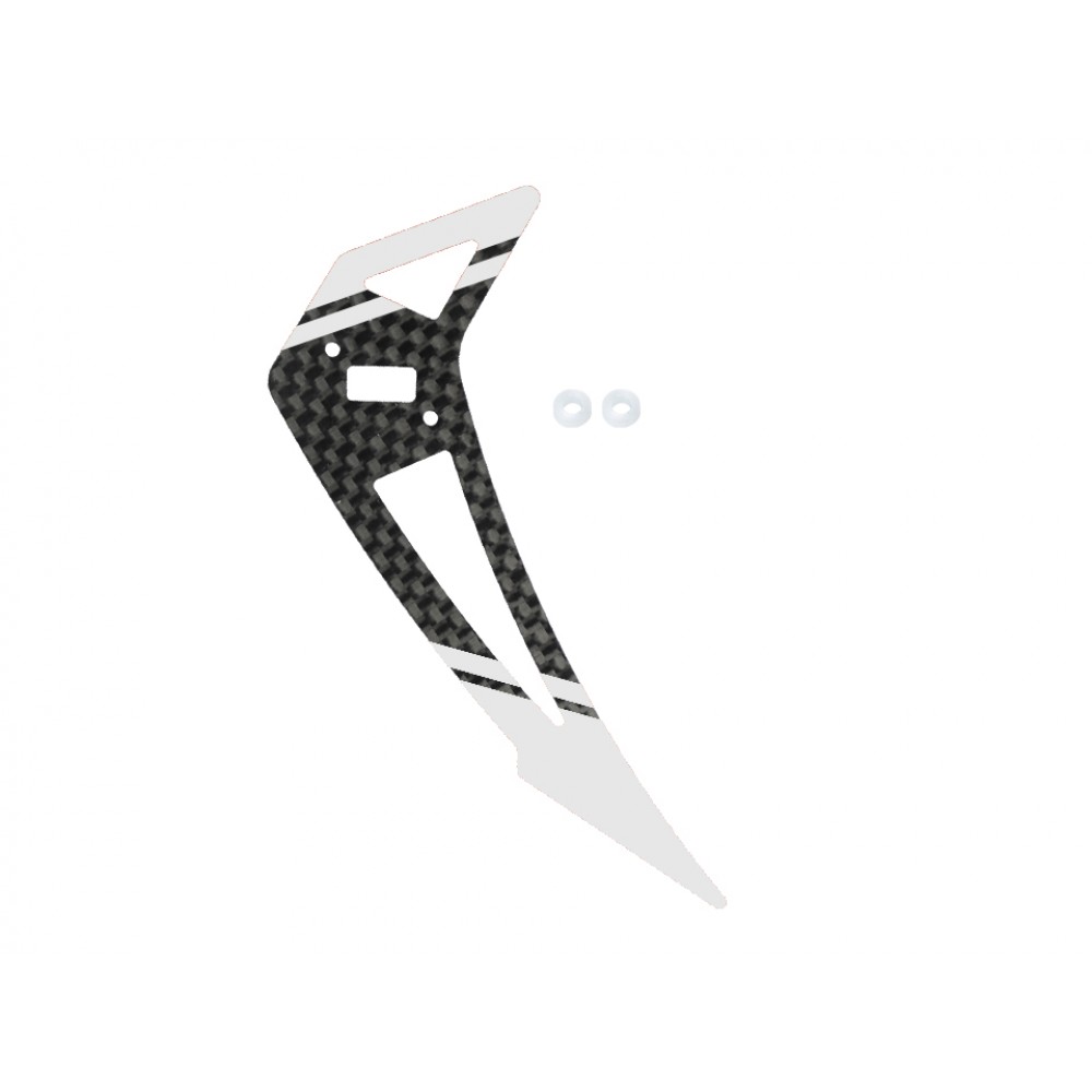 Carbon Fiber Vertical Fin "F" Style (WT) - BLADE 200S / 250CFX / 230S / V2 / Smart